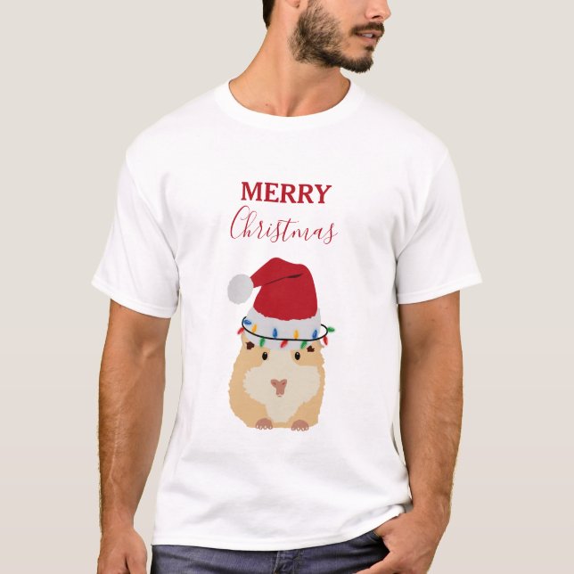 Niedlicher WeihnachtsHamster Funny Animal Weihnach T-Shirt (Vorderseite)