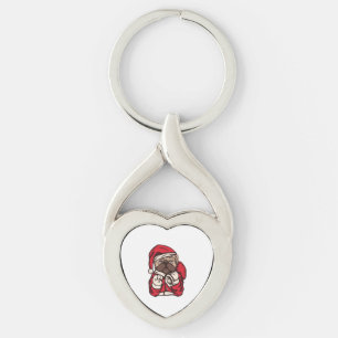 Niedlicher Weihnachtshund 1 Schlüsselanhänger