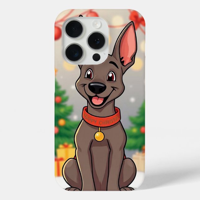 Niedlicher Weihnachtshund Case-Mate iPhone Hülle (Rückseite)