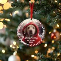 Niedlicher Weihnachtshund Happy Holiday 2-seitig 2
