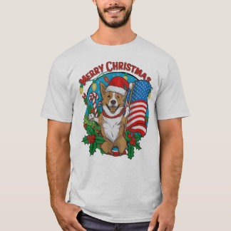 Niedlicher Weihnachtshund T-Shirt