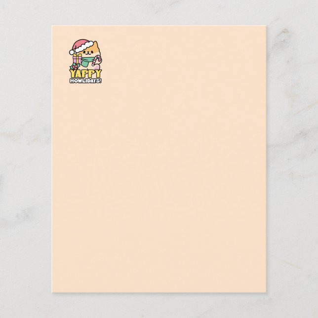 Niedlicher Weihnachtshund - Yappy Howlidays (Vorderseite)