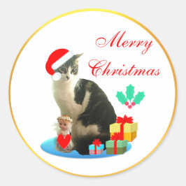 Niedlicher Weihnachtskalat Runder Aufkleber