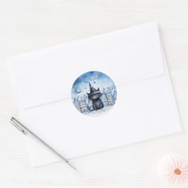 Niedlicher Weihnachtskalender Runder Aufkleber