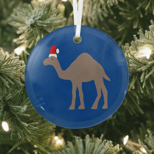 Niedlicher Weihnachtskamel Ornament Aus Glas (InSitu)
