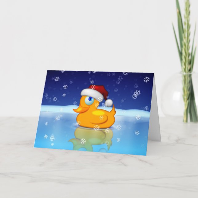 Niedlicher Weihnachtsklaus Rubber Ente Weihnachten (Vorderseite)