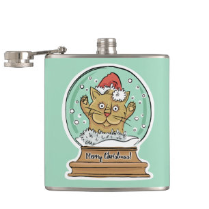 Niedlicher Weihnachtskolben individuelle Name Flachmann