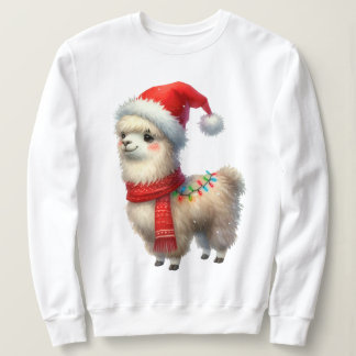 Niedlicher Weihnachtslama Sweatshirt