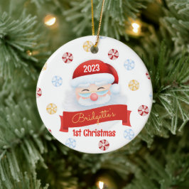 Niedlicher Weihnachtsmann 1. Weihnachtsfeier Keramik Ornament
