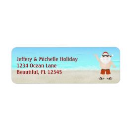 Niedlicher Weihnachtsmann am Strand Weihnachtsansc