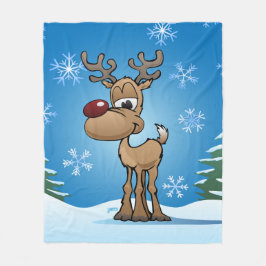 Niedlicher Weihnachtsmann-Cartoon Fleecedecke