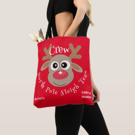 Niedlicher Weihnachtsmann-Cartoon Reindeer Red Sle Tasche