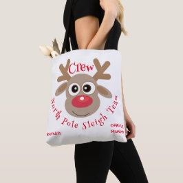 Niedlicher Weihnachtsmann-Cartoon Reindeer Sleigh Tasche