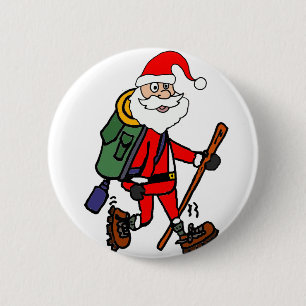 Niedlicher Weihnachtsmann, der WeihnachtsCartoon Button