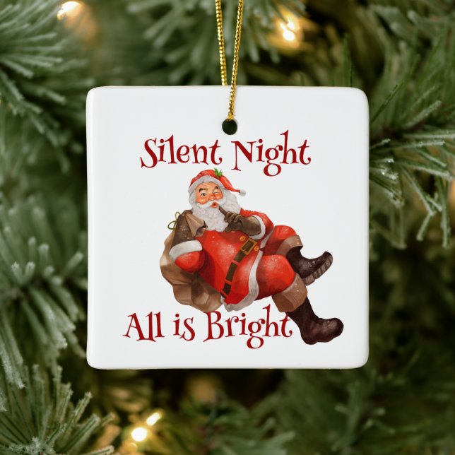 Niedlicher Weihnachtsmann Erste Weihnachtsfeier Cu Keramikornament (Baum)