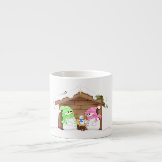 Niedlicher Weihnachtsmann Espressotasse (Vorderseite)