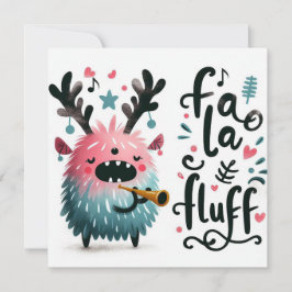 Niedlicher Weihnachtsmann "fa la fluff" Feiertagskarte