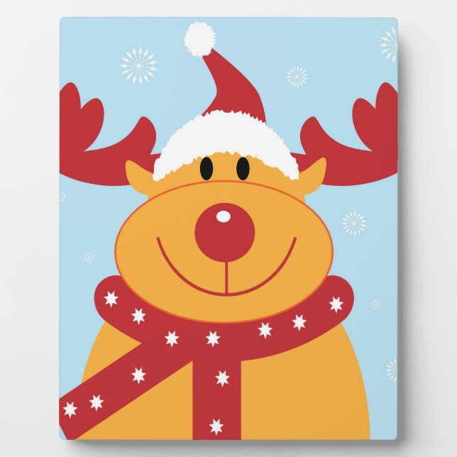 Niedlicher Weihnachtsmann Fotoplatte (Vorderseite)