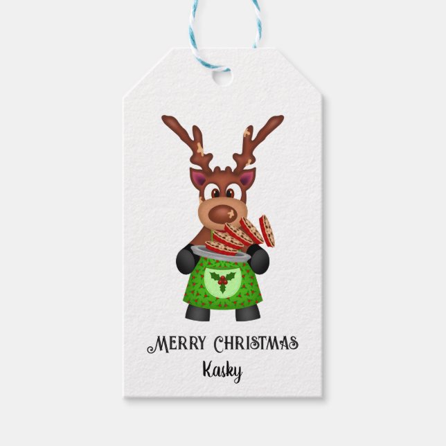 Niedlicher Weihnachtsmann Geschenkanhänger (Vorderseite)