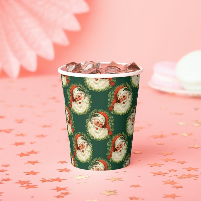 Niedlicher Weihnachtsmann glücklich Weihnachten Pappbecher (Insitu)