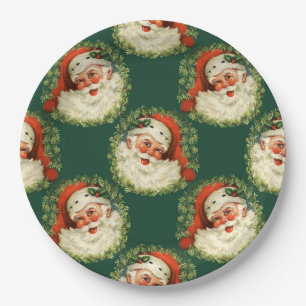 Niedlicher Weihnachtsmann glücklich Weihnachten   Pappteller