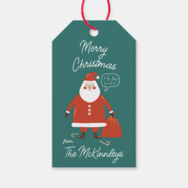 Niedlicher Weihnachtsmann Ho Ho Ho Ho individuell Geschenkanhänger