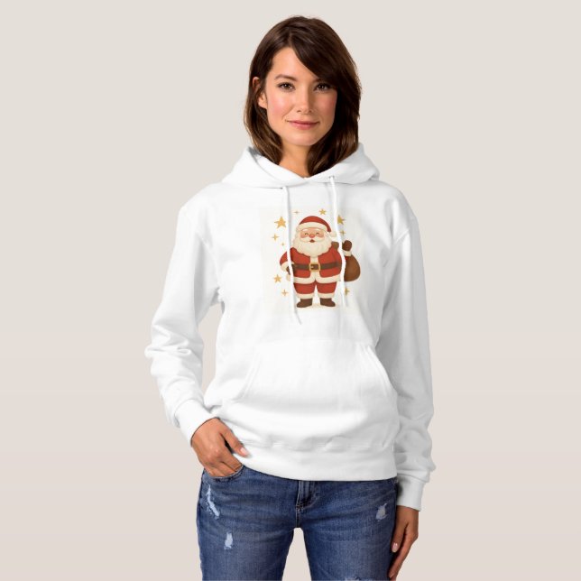 Niedlicher Weihnachtsmann Hoodie (Vorne ganz)