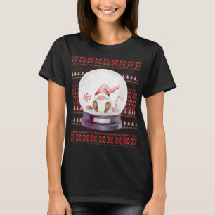 Niedlicher Weihnachtsmann in einem Schneeglobe T-Shirt