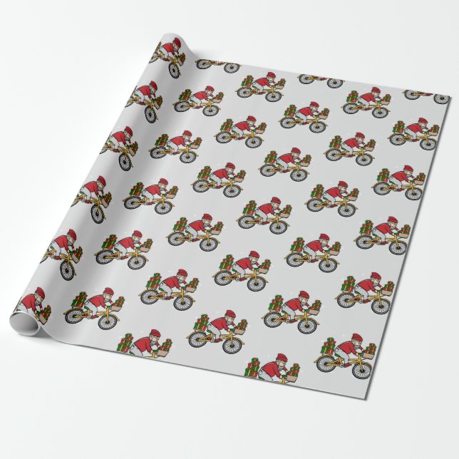 Niedlicher Weihnachtsmann in Roter Moderne Weihnac Geschenkpapier (Ungerollt)