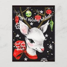 Niedlicher Weihnachtsmann-Jahrgangsbild Postkarte