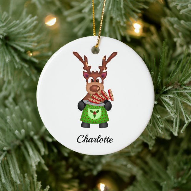 Niedlicher Weihnachtsmann Keramik Ornament (Baum)
