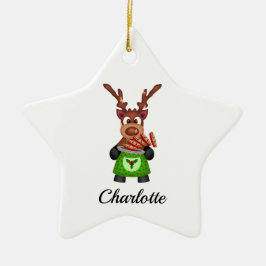 Niedlicher Weihnachtsmann Keramik Ornament