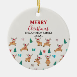 Niedlicher Weihnachtsmann Keramik Ornament