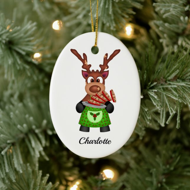 Niedlicher Weihnachtsmann Keramik Ornament (Baum)