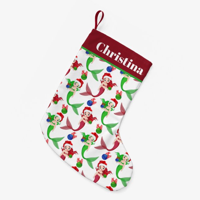 Niedlicher Weihnachtsmann Kleiner Weihnachtsstrumpf (Vorderansicht (hängend))