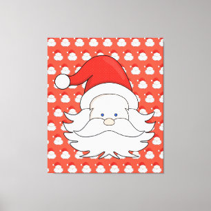 Niedlicher Weihnachtsmann Leinwanddruck