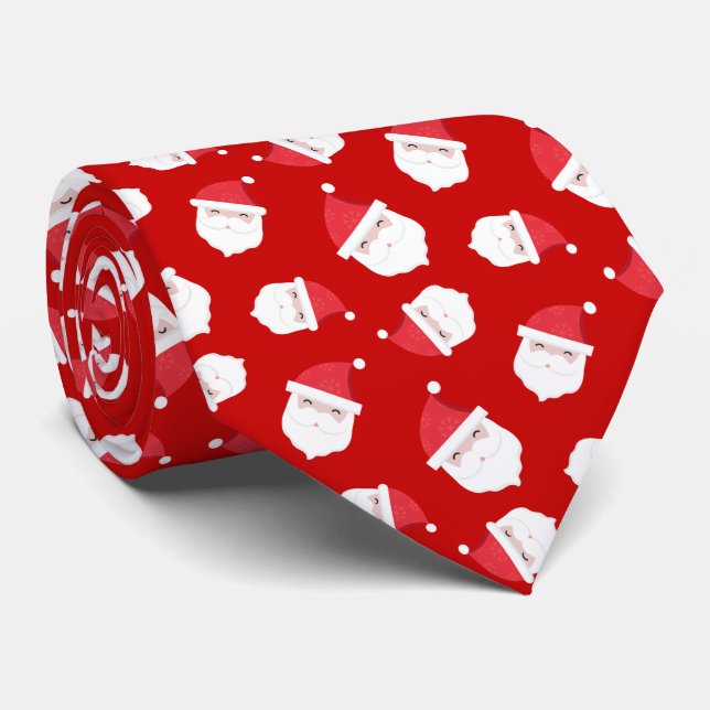 Niedlicher Weihnachtsmann-Leiter Weihnachten Krawatte (Gerollt)