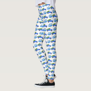 Niedlicher Weihnachtsmann-Lieferwagen Leggings