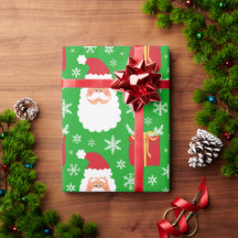 Niedlicher Weihnachtsmann mit Geschenken und Schne