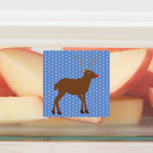 Niedlicher Weihnachtsmann mit Roter Nase Etiketten