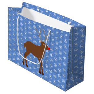 Niedlicher Weihnachtsmann mit Roter Nase Große Geschenktüte