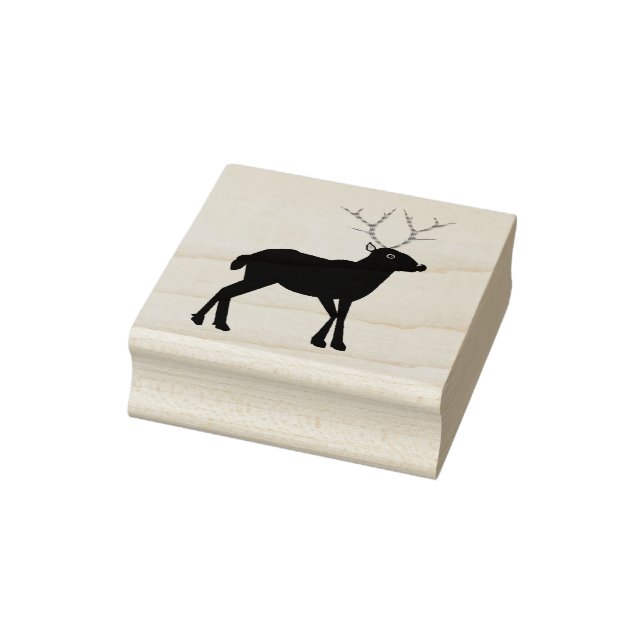 Niedlicher Weihnachtsmann mit Roter Nase Gummistempel (Stempel)