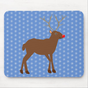 Niedlicher Weihnachtsmann mit Roter Nase Mousepad