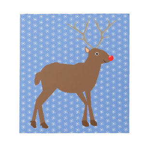 Niedlicher Weihnachtsmann mit Roter Nase Notizblock