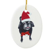 Niedlicher Weihnachtsmann-Mops Hund Weihnachtsschm