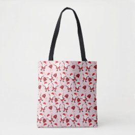 Niedlicher Weihnachtsmann Muster Candy Canes Snowf Tasche