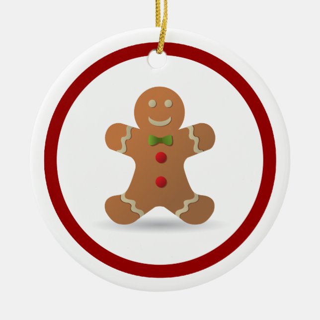 Niedlicher Weihnachtsmann Personalisiert Keramikornament (Vorne)