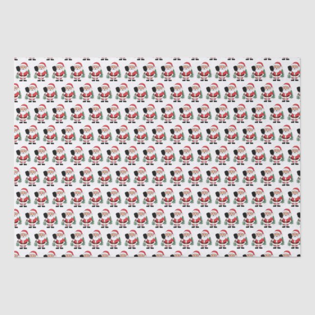 Niedlicher Weihnachtsmann Pickleball Seidenpapier (Vorderseite)