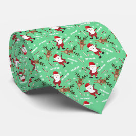 Niedlicher Weihnachtsmann Rentier Weihnachtsmuster Krawatte