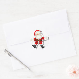 Niedlicher Weihnachtsmann Runder Aufkleber